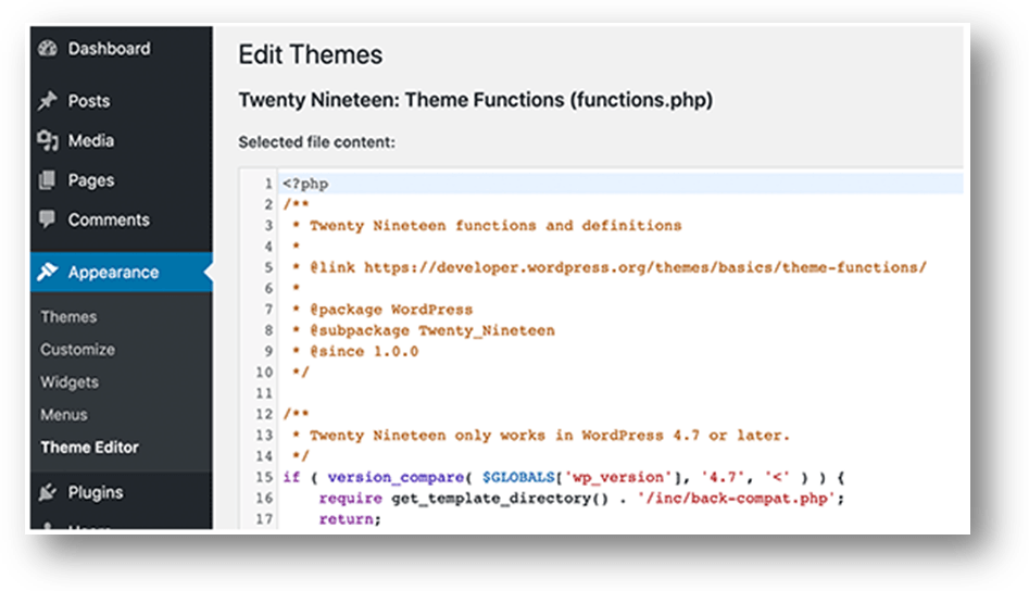 Getting Locked Out by Editing Functions File in WordPress Admin Area