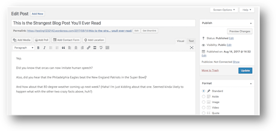 create wordpress site