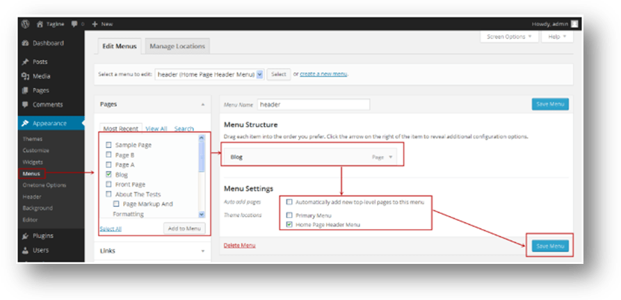 creating wordpress site