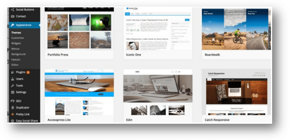 creating wordpress website