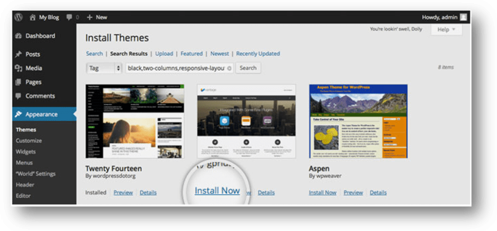 how to create wordpress site