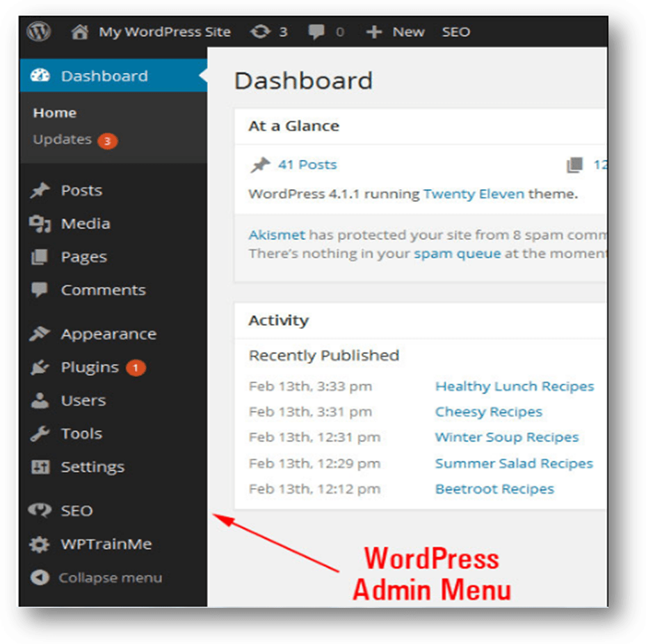 wordpress plugin admin panel