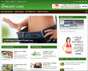 Weight Loss Tips Niche Website
