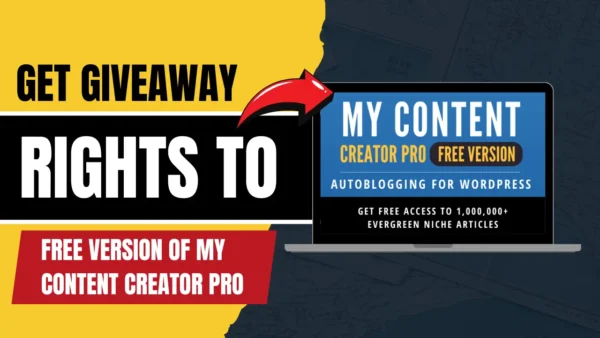 get giveaway rights to free version of my content creator pro