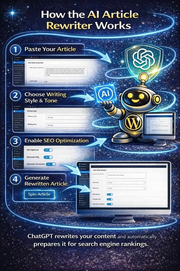 How the WordPress Article Rewriter Works