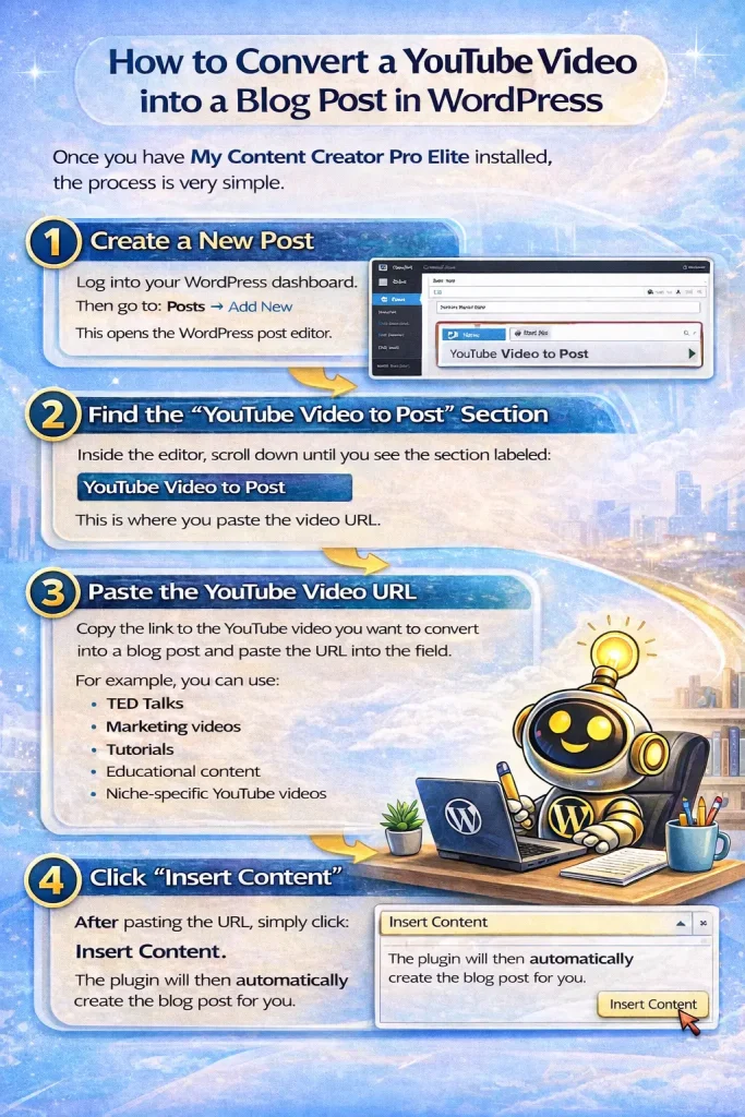 How to turn YouTube videos into blog posts