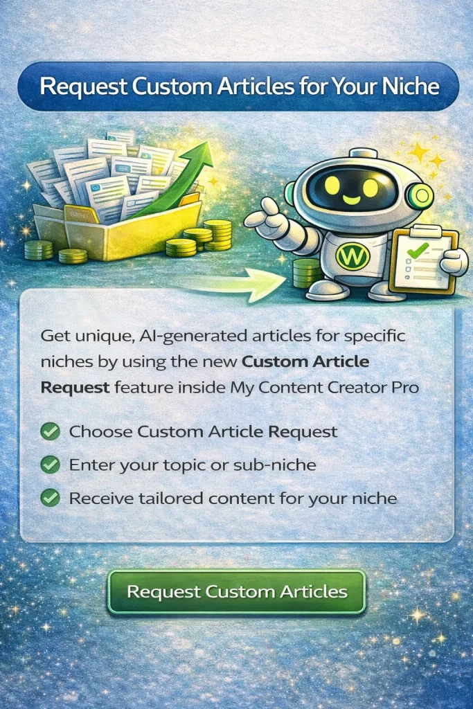 Request Custom Articles for Your Niche