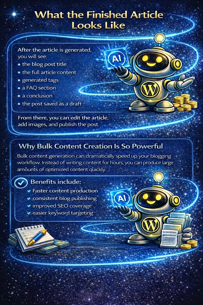 What WordPress bulk content creation looks like