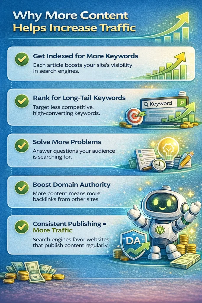 Why More Content Helps Increase Traffic
