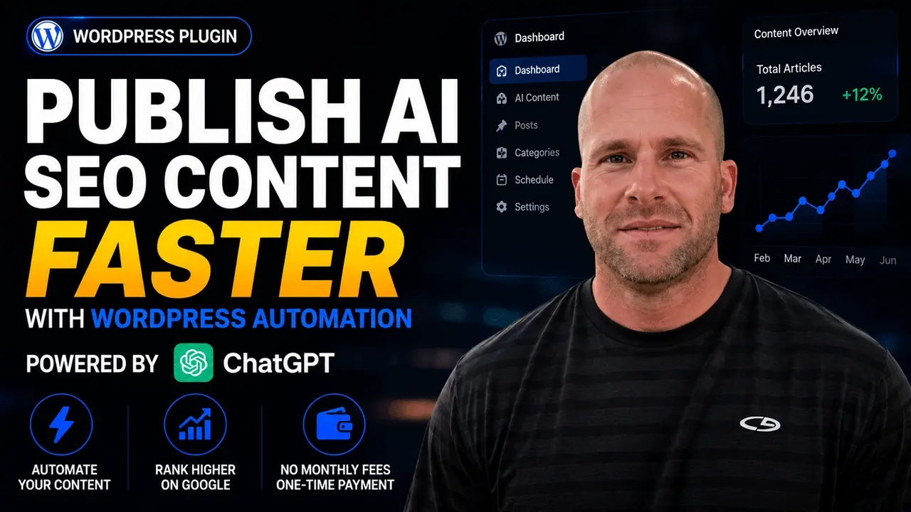 WordPress Autoblogging Plugin Powered By ChatGPT demo video showing AI WordPress plugin content generation SEO optimization and auto publishing